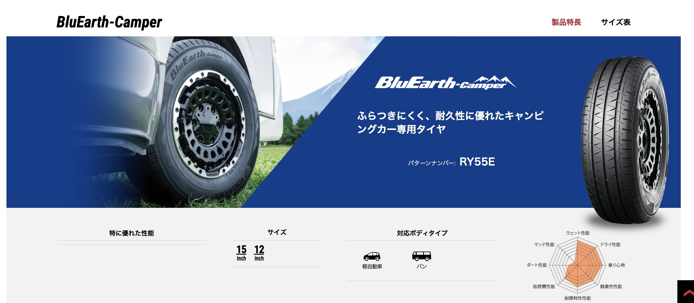 BluEarth-Camper（ブルーアース・キャンパー）/横浜タイヤ