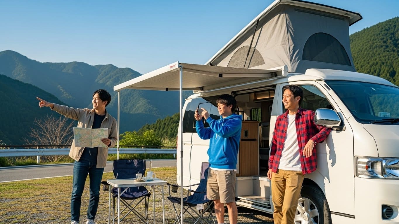 秋田でのキャンピングカーのレンタル費用と宿泊費