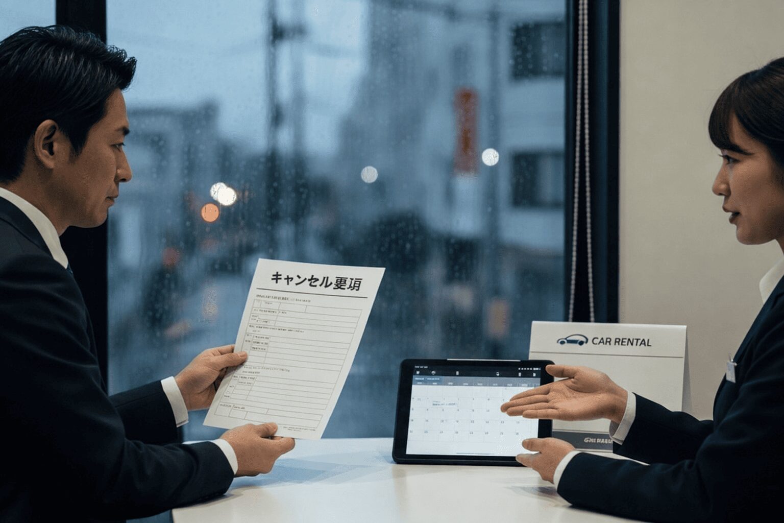 レンタカーのキャンセル料は6日前から発生が一般的