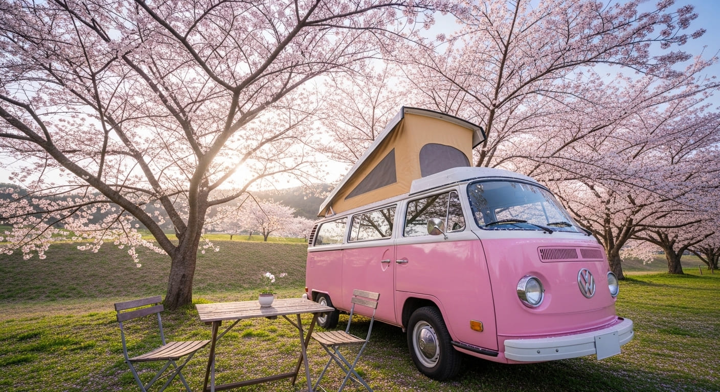 広大な北海道の桜巡りにはキャンピングカーがおすすめ