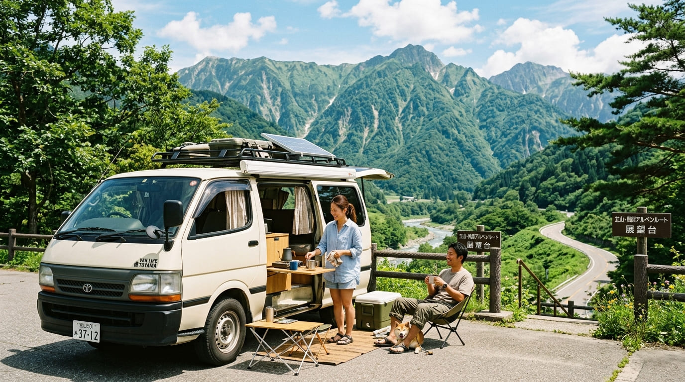 キャンピングカーで巡る富山2泊3日モデルコース