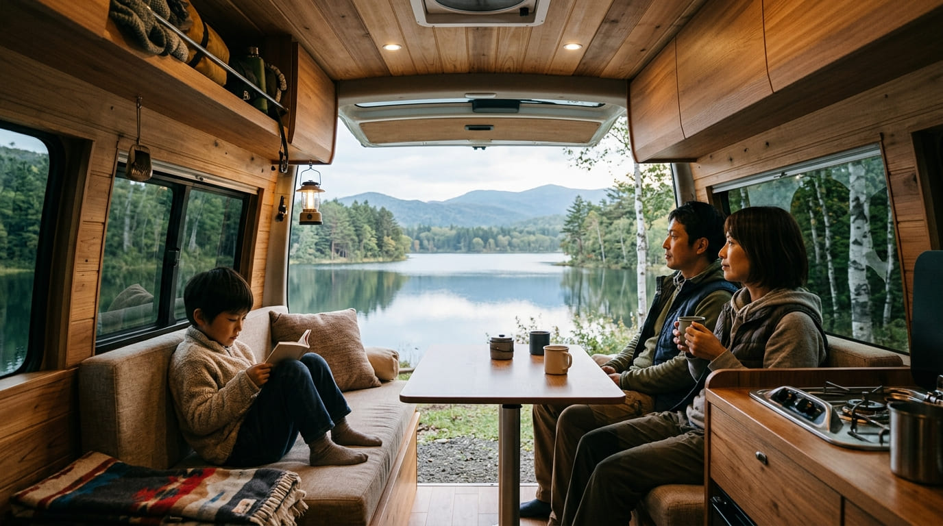 北海道キャンピングカー旅車種別のレンタル料の目安